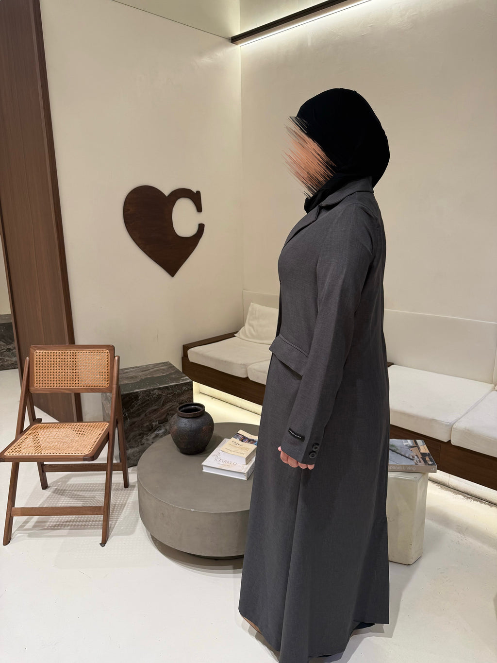 Abaya Blazer Charcoal Gray