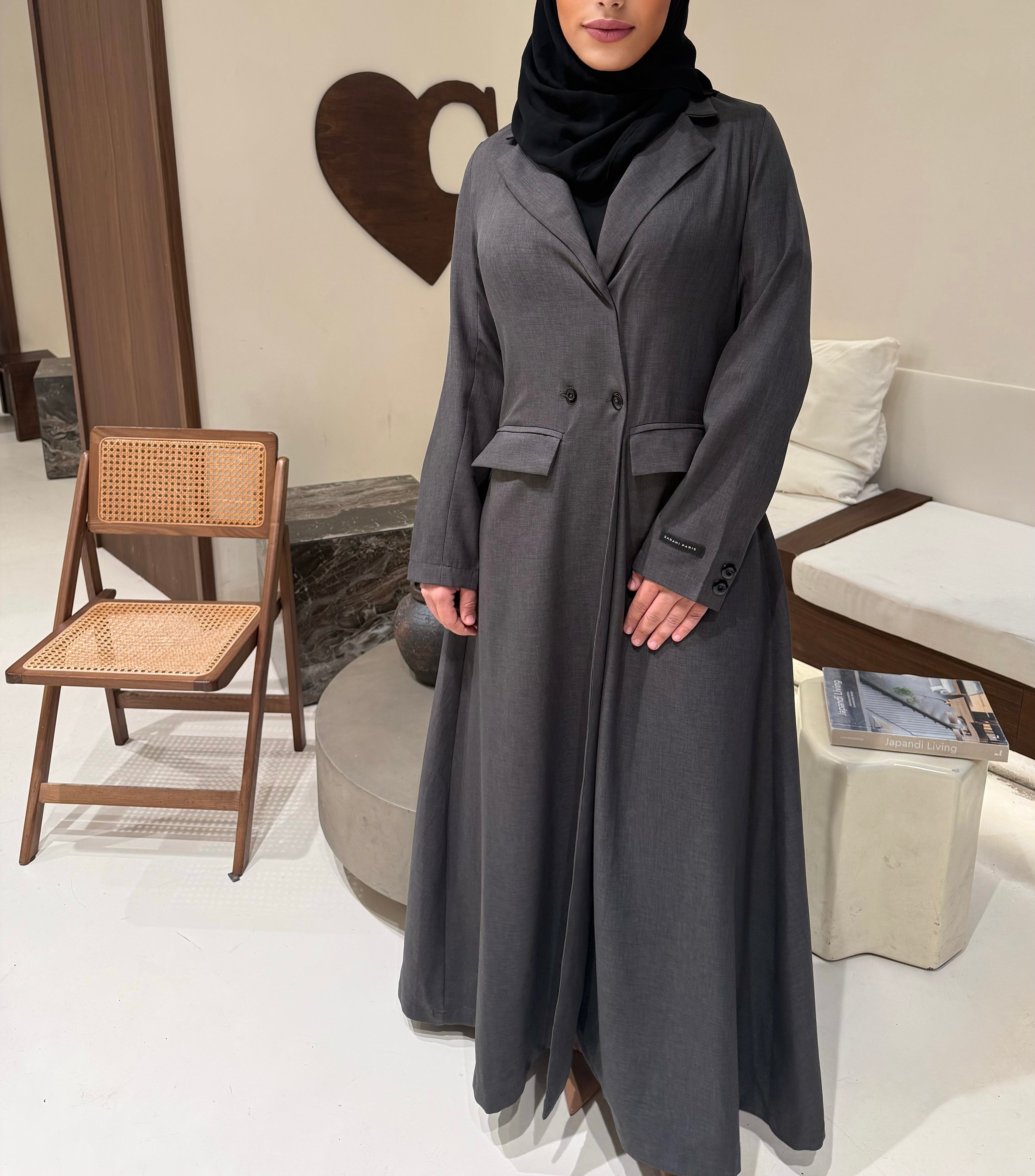 Abaya Blazer Charcoal Gray