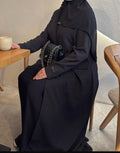 Abaya Blazer Rayé Noir