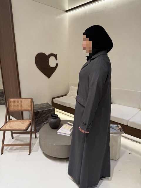 Abaya Blazer Charcoal Grey
