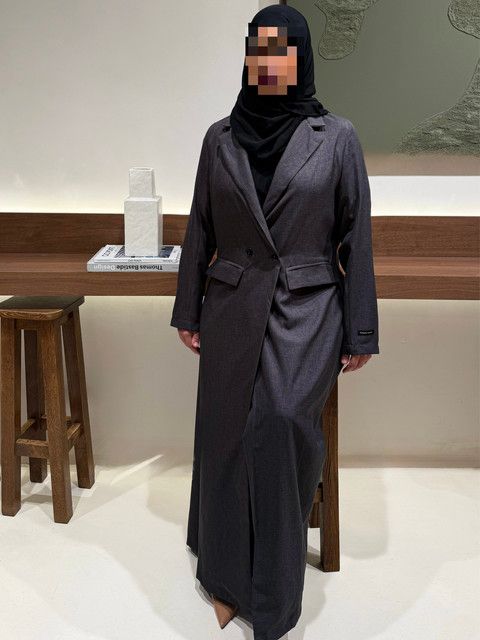 Abaya Blazer Charcoal Grey