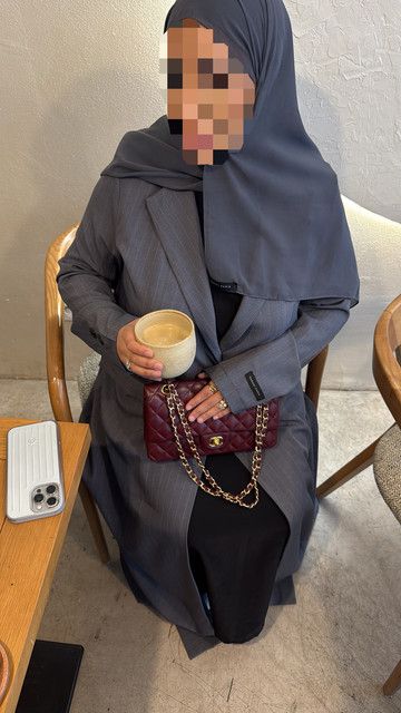 Abaya Blazer Gris Rayé