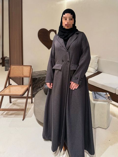 Abaya Blazer Charcoal Grey